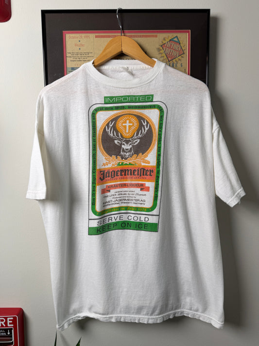VINTAGE 1990S JAGERMEISTER ALCOHOL SHIRT