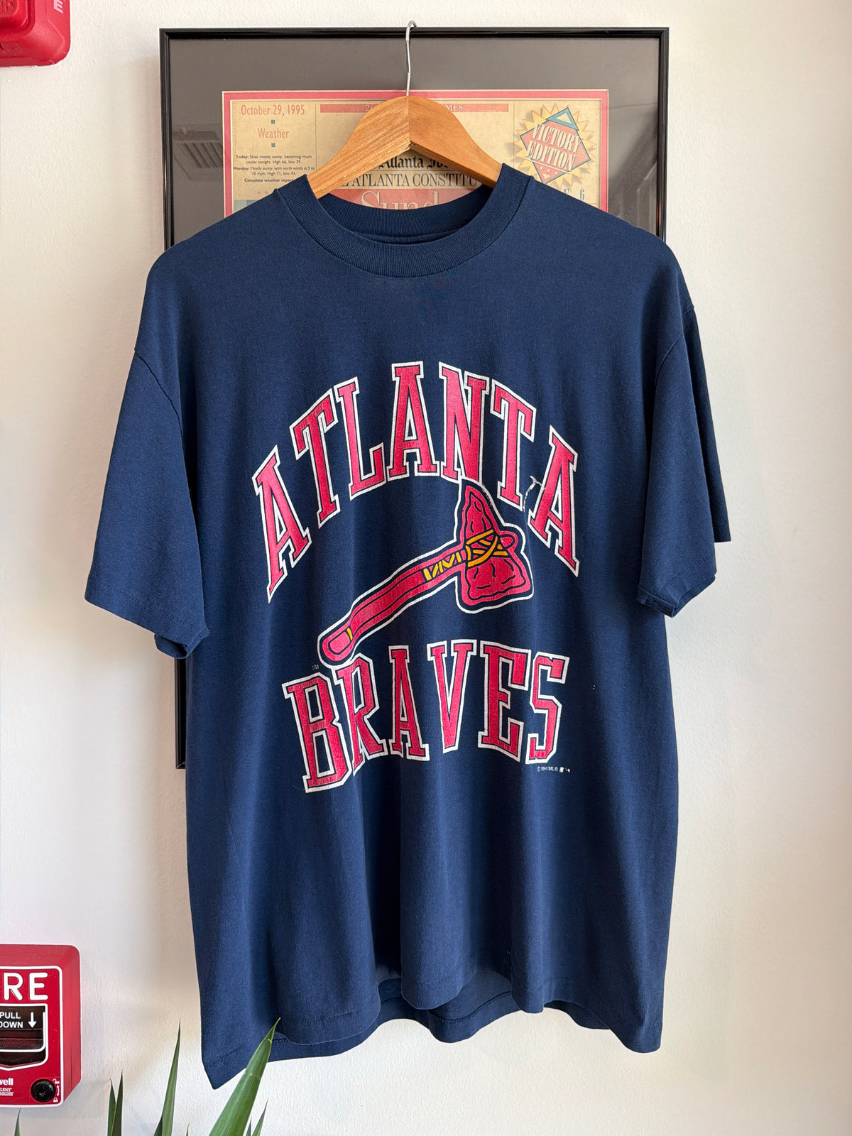 VINTAGE 1991 ATLANTA BRAVES SPELLOUT SHIRT