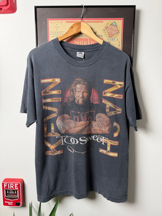 VINTAGE FADED DISTRESSED 1998 KEVIN NASH TOO SWEET WWE SHIRT