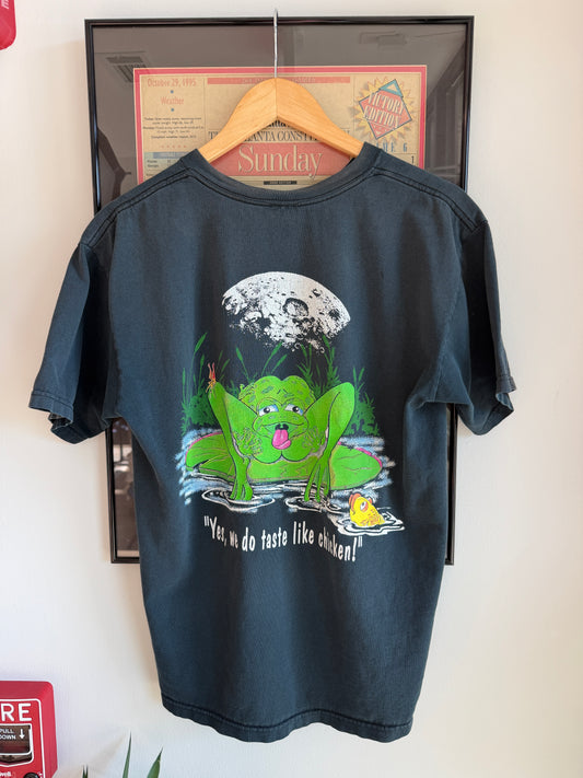 VINTAGE 1990S FROGGY SALOON TASTE LIKE CHICKEN FUNNY SEX SHIRT