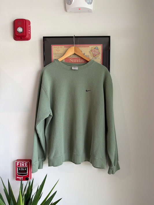 VINTAGE 1990S NIKE SAGE GREEN SWEATSHIRT