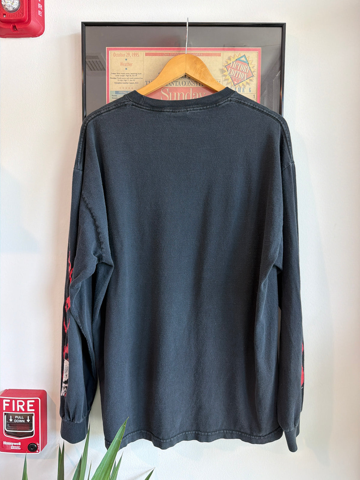 VINTAGE 2003 OLD SKOOL BIKER LONG SLEEVE FLAME HIT SHIRT