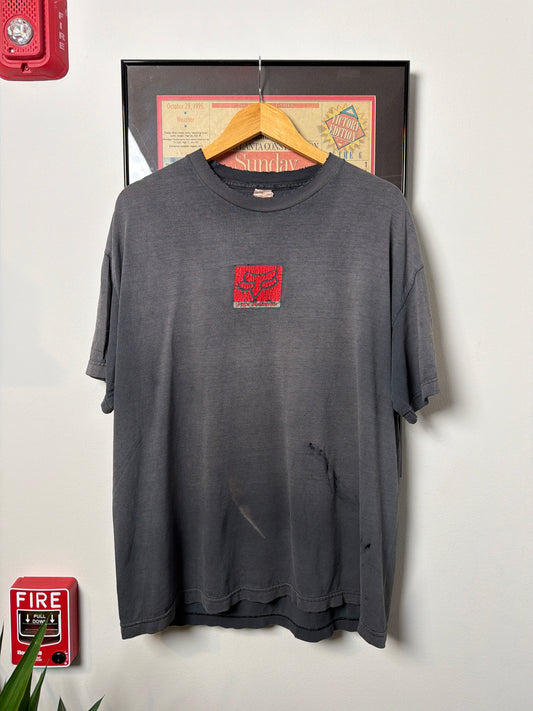 VINTAGE 1990S FADED DISTRESSED FOX RACING SHIRT