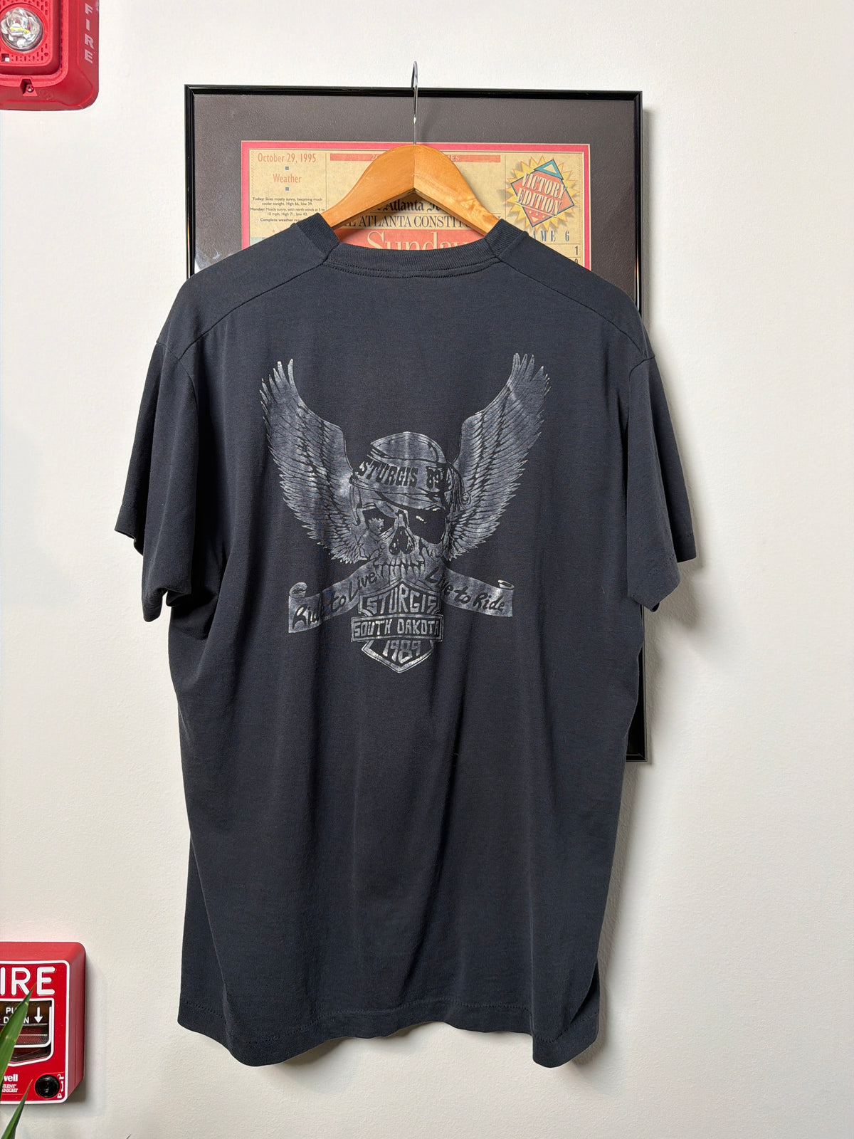VINTAGE FADED 1989 STURGIS BIKER SHIRT