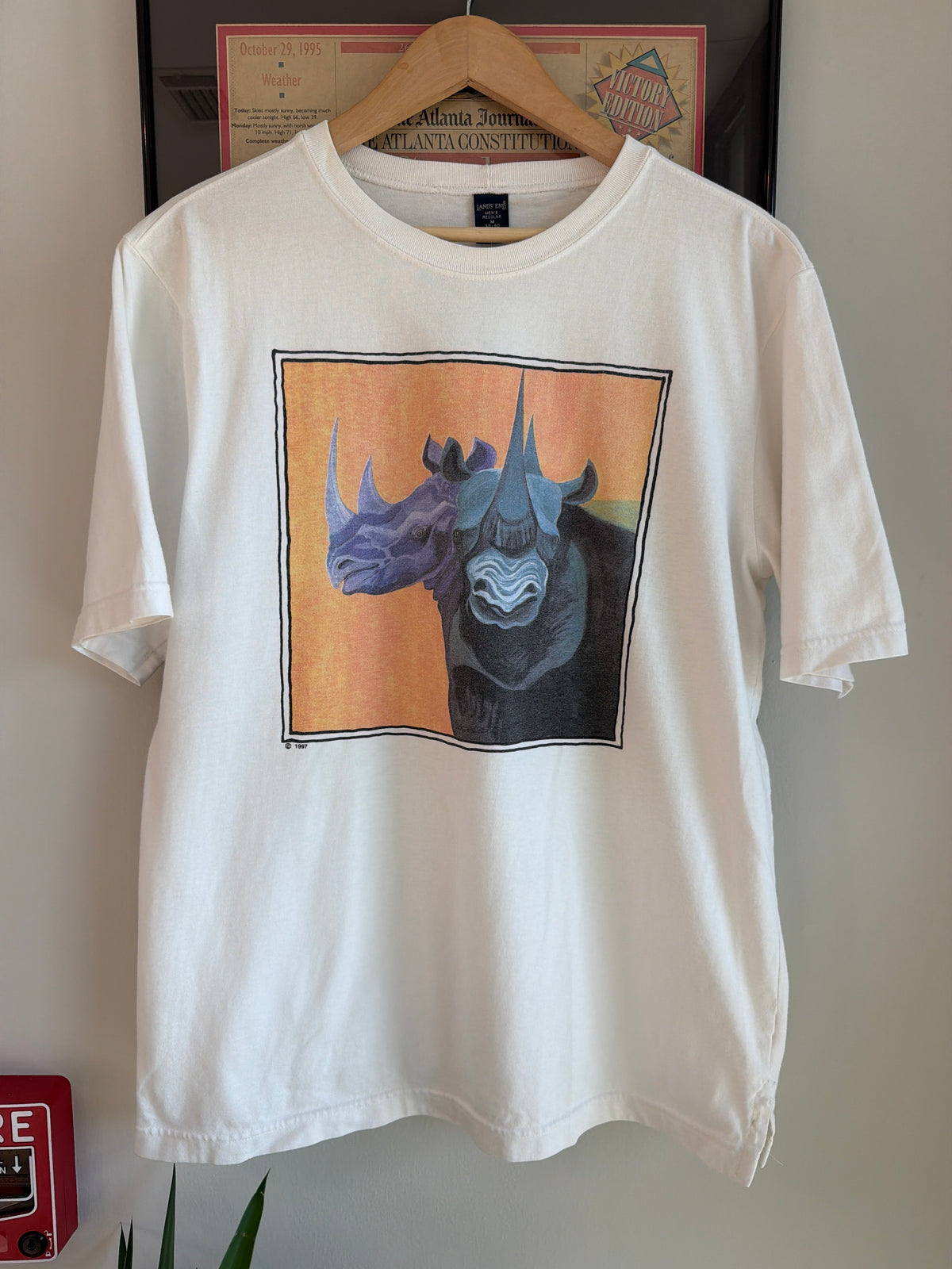 VINTAGE 1990S RHINO ART SHIRT