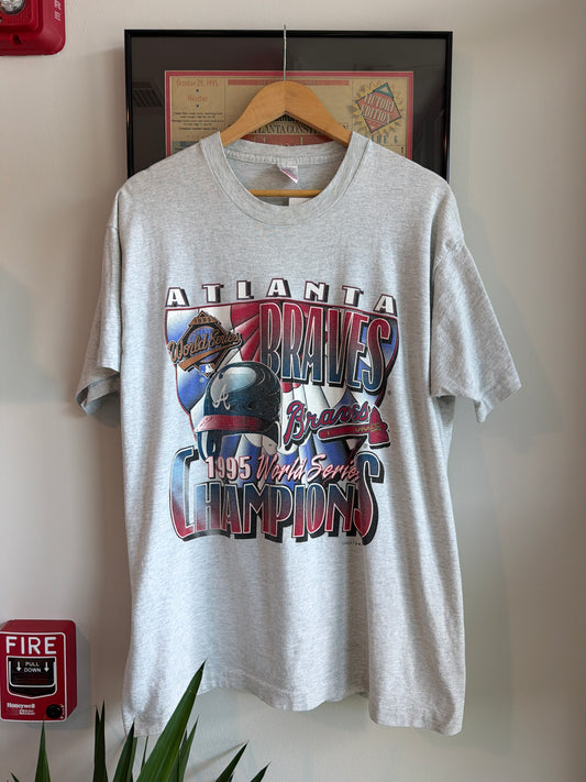 VINTAGE 1995 ATLANTA BRAVES WORLD SERIES CHAMPIONS SHIRT