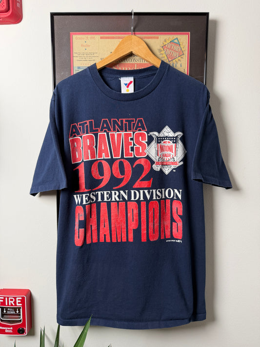 VINTAGE 1992 ATLANTA BRAVES WESTERN DIVISION CHAMPIONS SHIRT