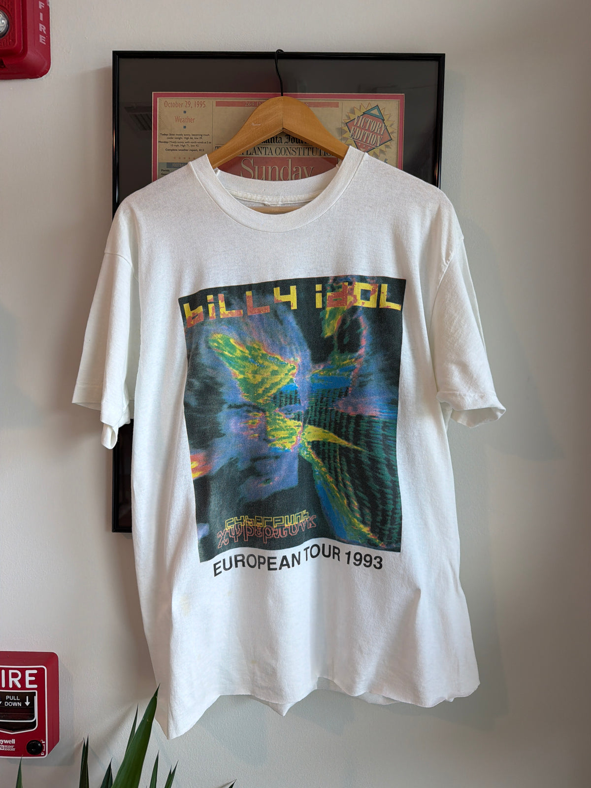 VINTAGE 1993 BILLY IDOL EUROPEAN TOUR SHIRT