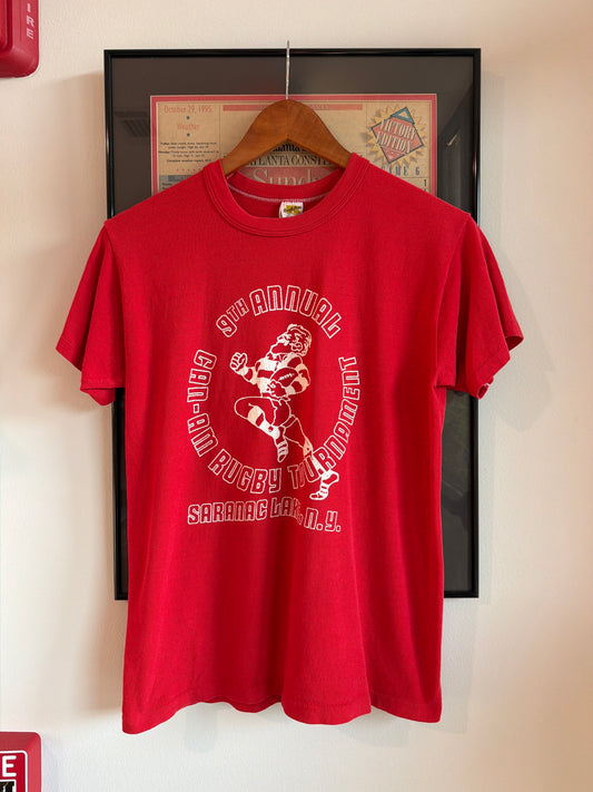 VINTAGE 1970S RUSSELL ATHLETIC MILLER BEER RUGBY TOURNAMENT SHIRT