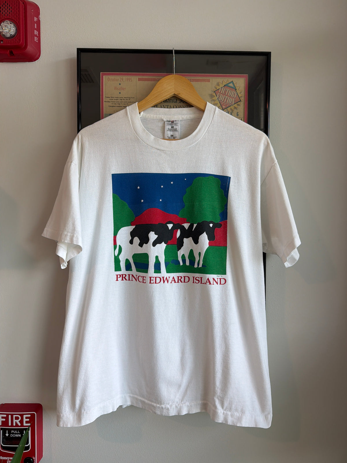 VINTAGE 1990S PRINCE EDWARDS ISLAND COW SHIRT