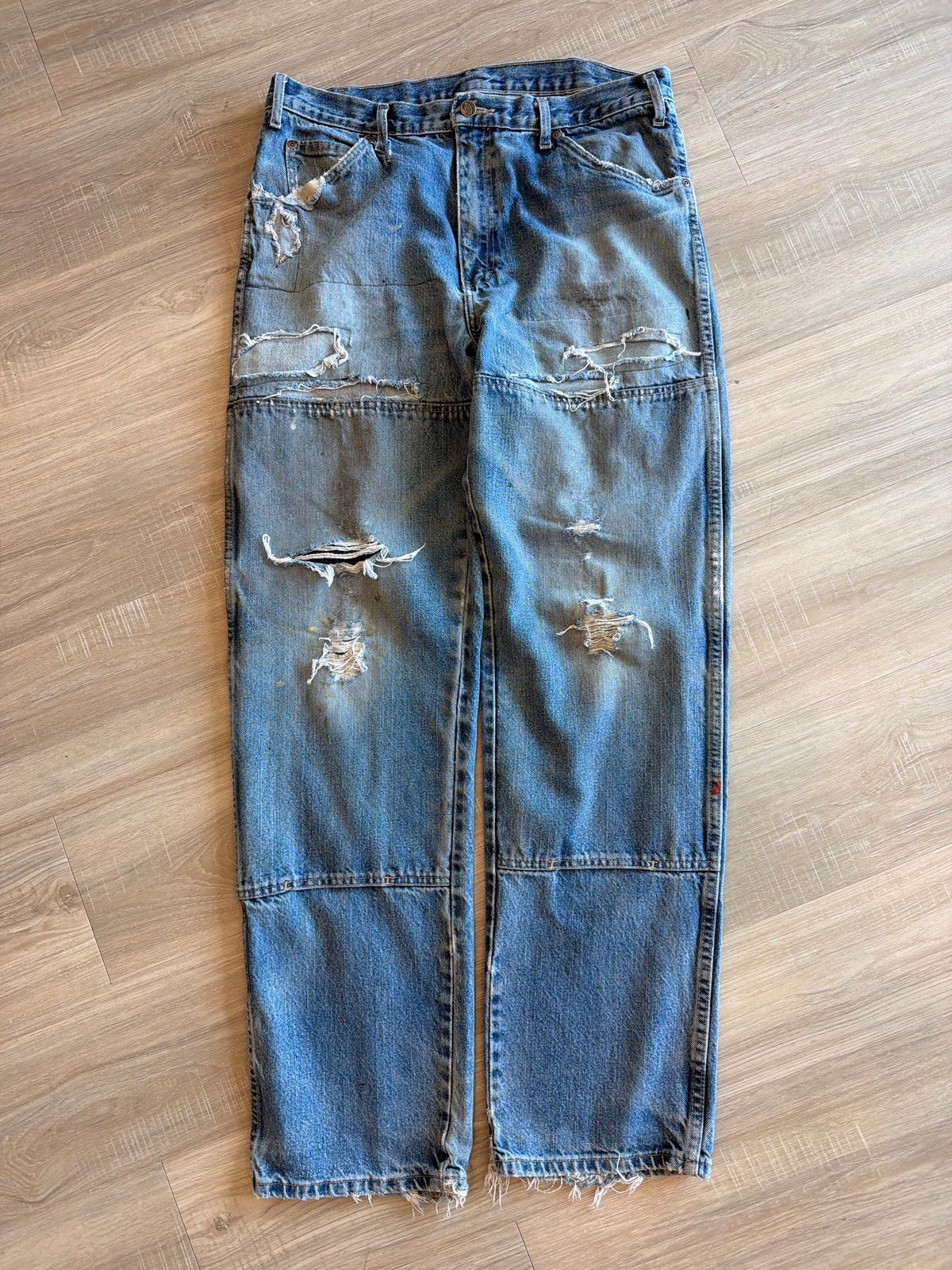 VINTAGE DISTRESSED DICKIES DOUBLE KNEE PANTS