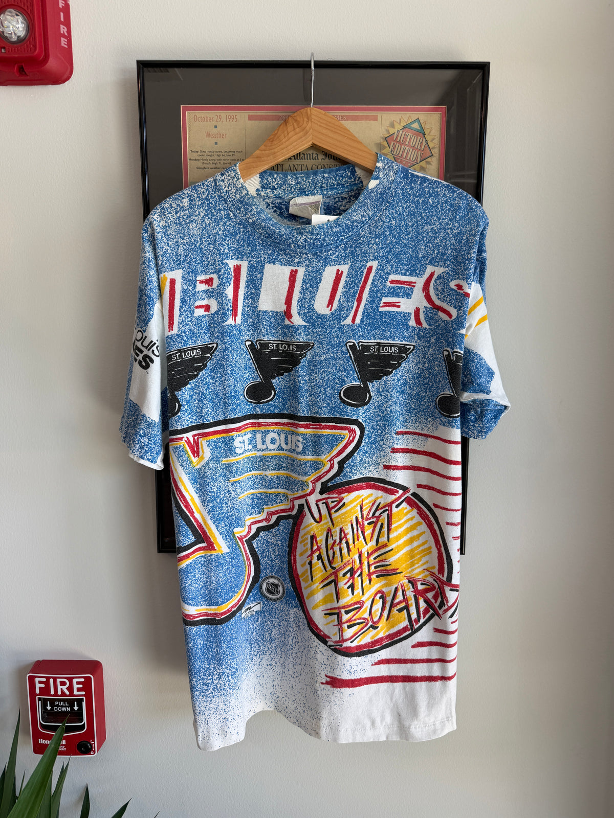 VINTAGE 1990S ST. LOUIS BLUES AOP SHIRT