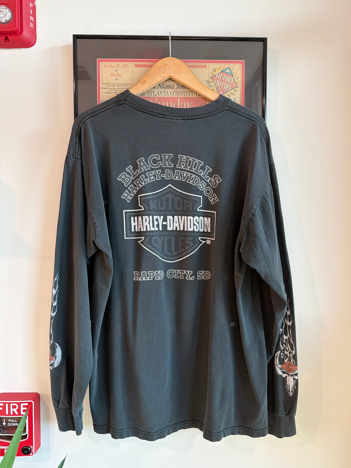 VINTAGE 2004 HARLEY DAVIDSON STURGIS FLAME LONG SLEEVE HIT SHIRT