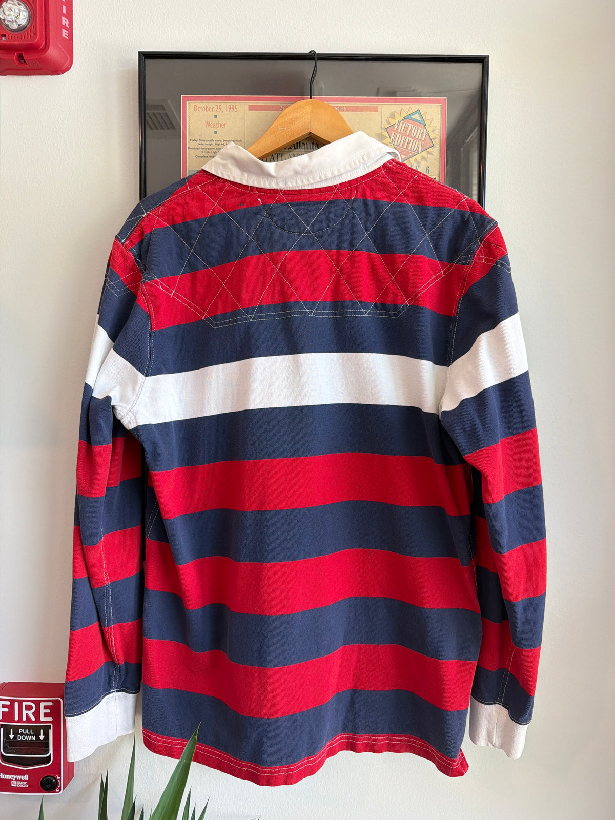 VINTAGE 1990S POLO STRIPED RUGBY JERSEY