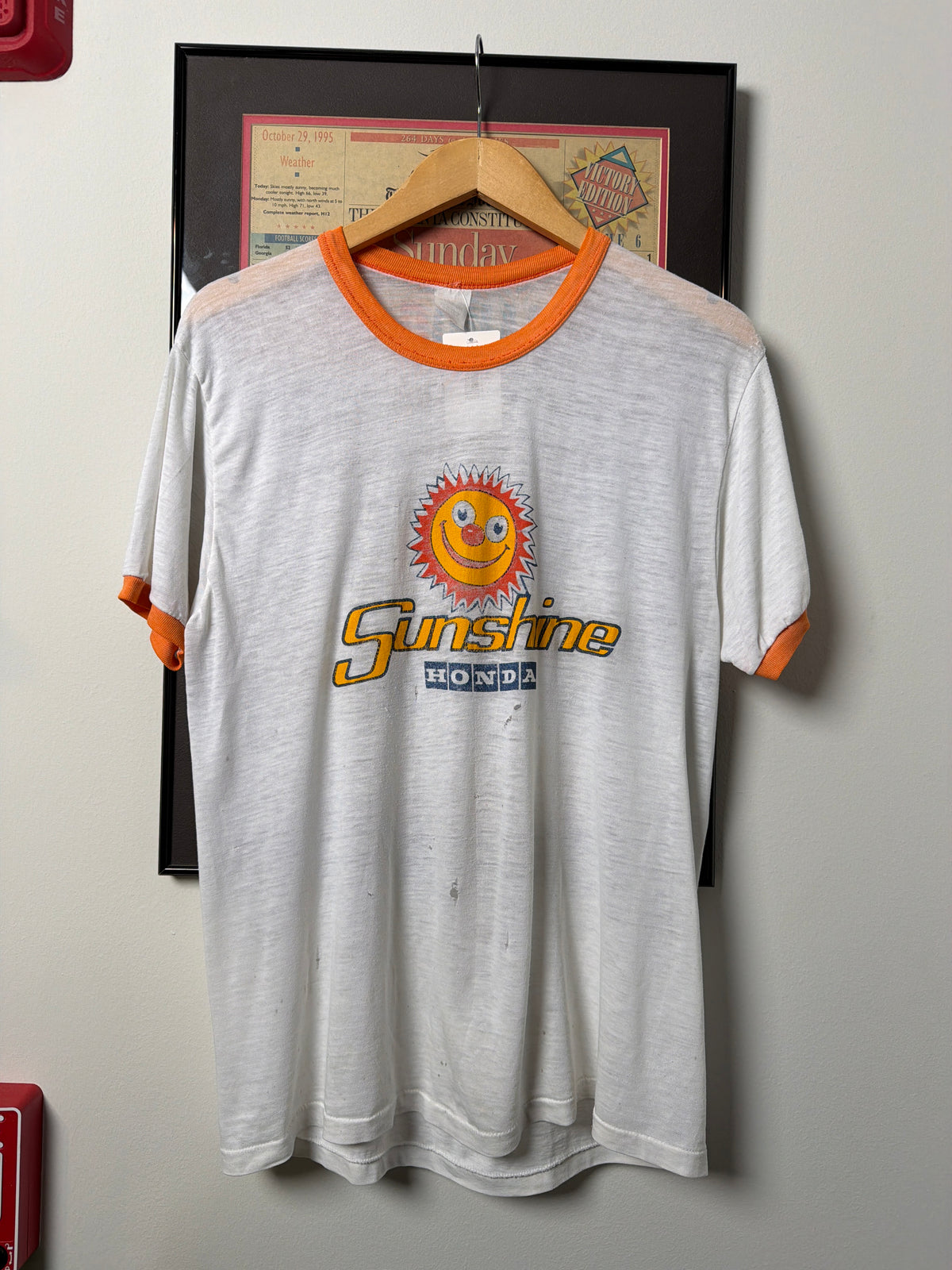 VINTAGE 1970S HONDA SUNSHINE RINGER SHIRT