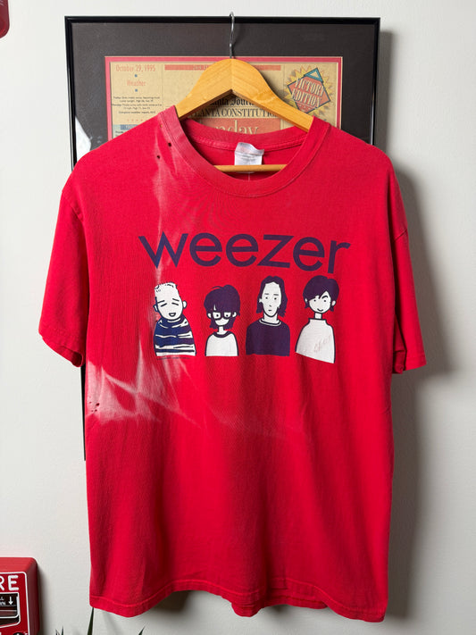 VINTAGE FADED 2002 WEEZER BAND SHIRT
