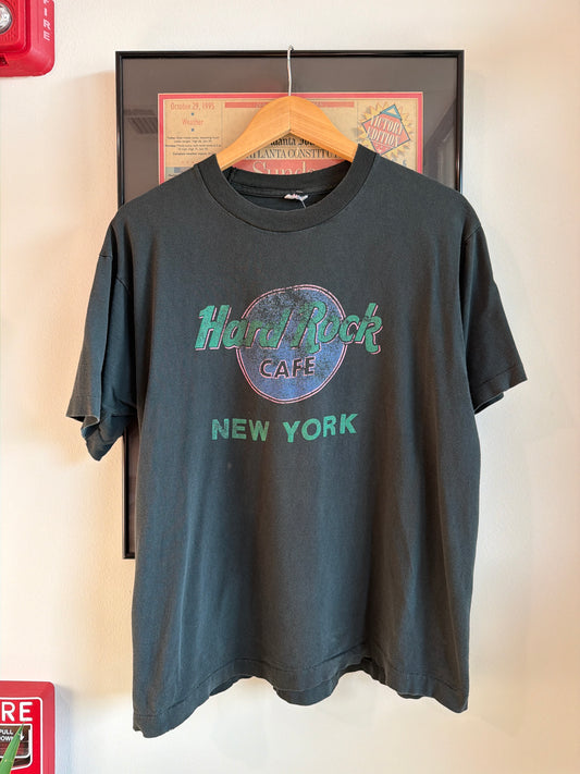 VINTAGE FADED 1990S HARD ROCK CAFE NEW YORK SHIRT