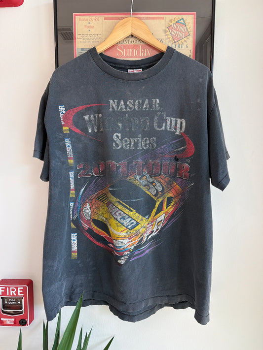 VINTAGE FADED DISTRESSED 2001 NASCAR WINSTON CUP SHIRT