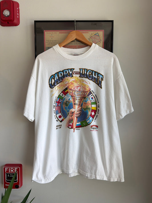 VINTAGE 1990S CARRY THE LIGHT JESUS SHIRT