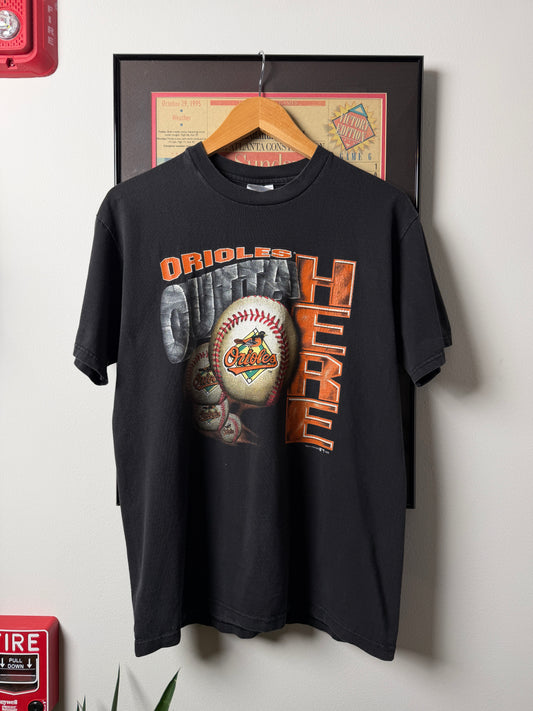 VINTAGE 1998 BALTIMORE ORIOLES OUTTA HERE SHIRT