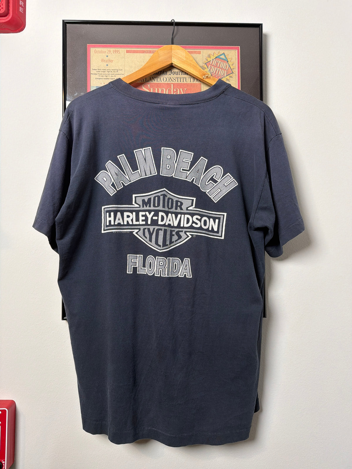 VINTAGE 1990S HARLEY DAVIDSON HENLEY SHIRT