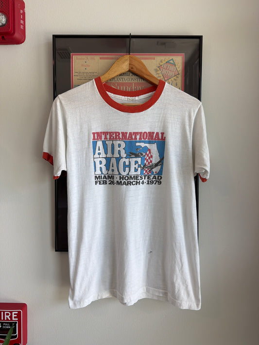 VINTAGE 1979 AIR RACE RINGER SHIRT