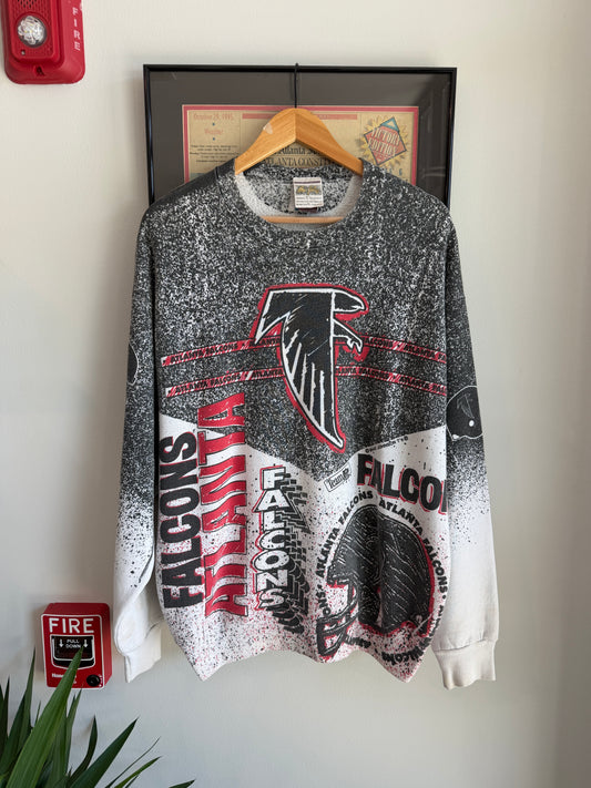 VINTAGE 1990S ATLANTA FALCONS AOP SWEATSHIRT