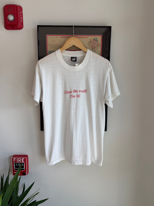 VINTAGE 1990S CLEAR THE ROAD IM 16 SHIRT