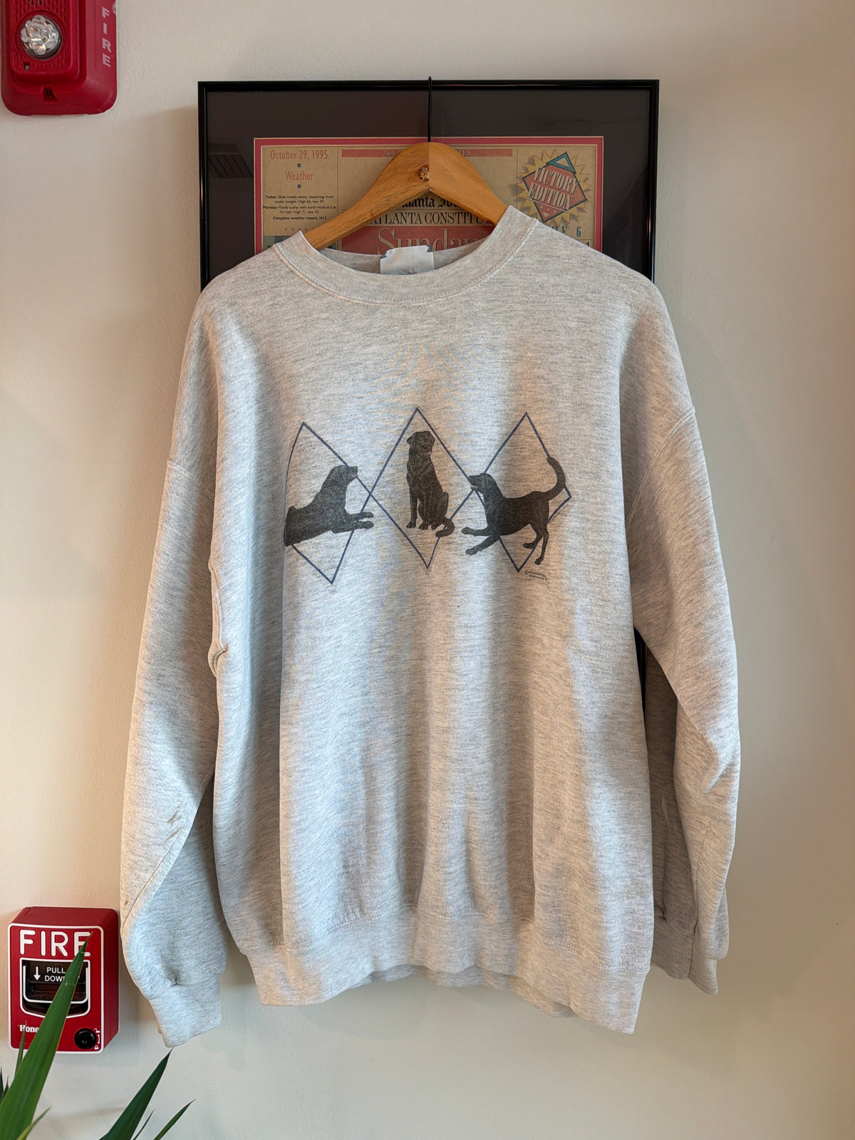 VINTAGE 1990S BLACK LABRADOR DOG SWEATSHIRT