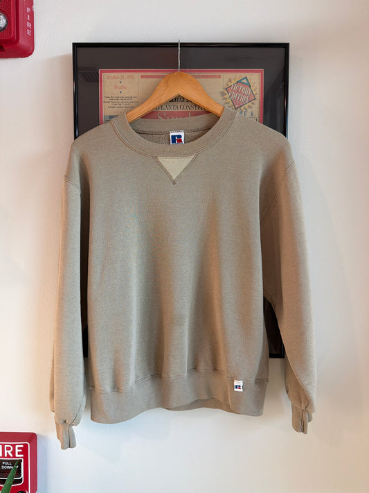 VINTAGE FADED 1990S RUSSELL ATHLETICS BROWN SWEATSHIRT