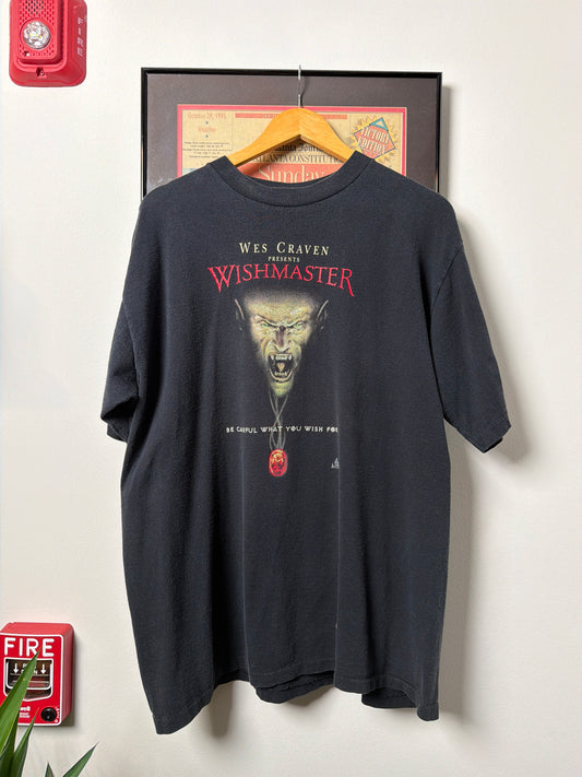 VINTAGE 1990S WES CRAVEN WISHMASTER MOVIE PROMO SHIRT