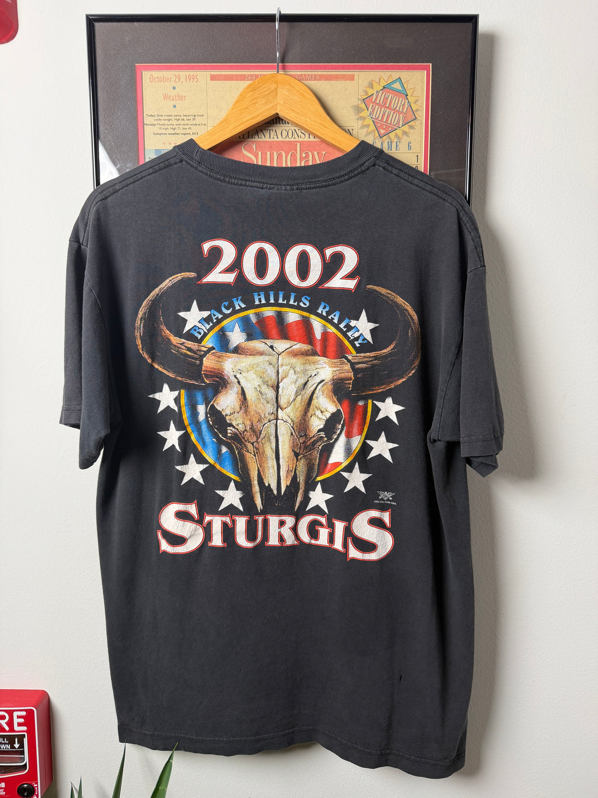 VINTAGE 2002 STURGIS FLAME BIKER SHIRT