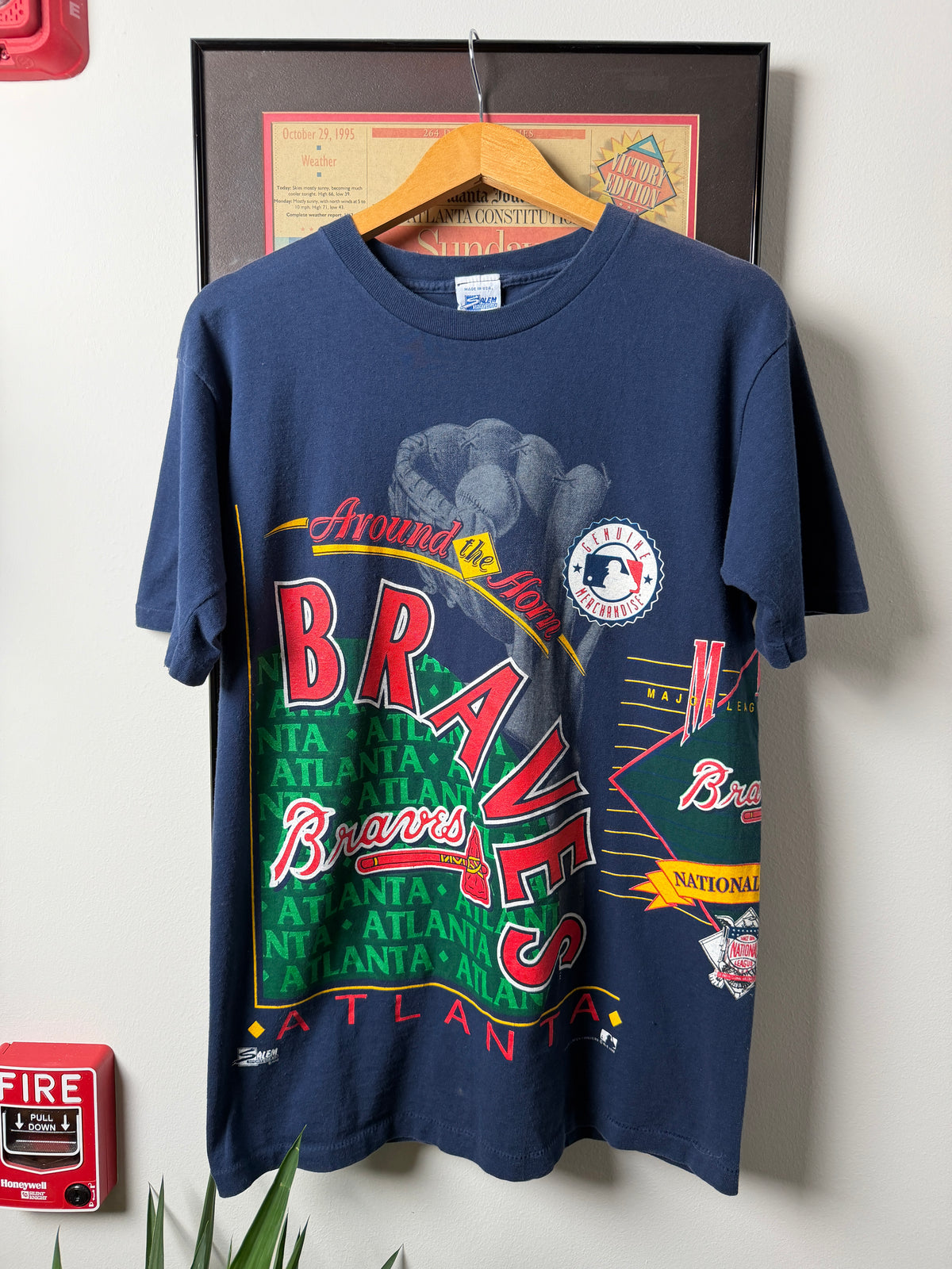VINTAGE 1992 ATLANTA BRAVES SALEM AOP SHIRT