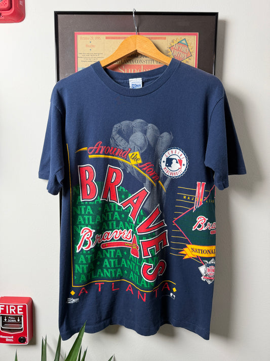 VINTAGE 1992 ATLANTA BRAVES SALEM AOP SHIRT
