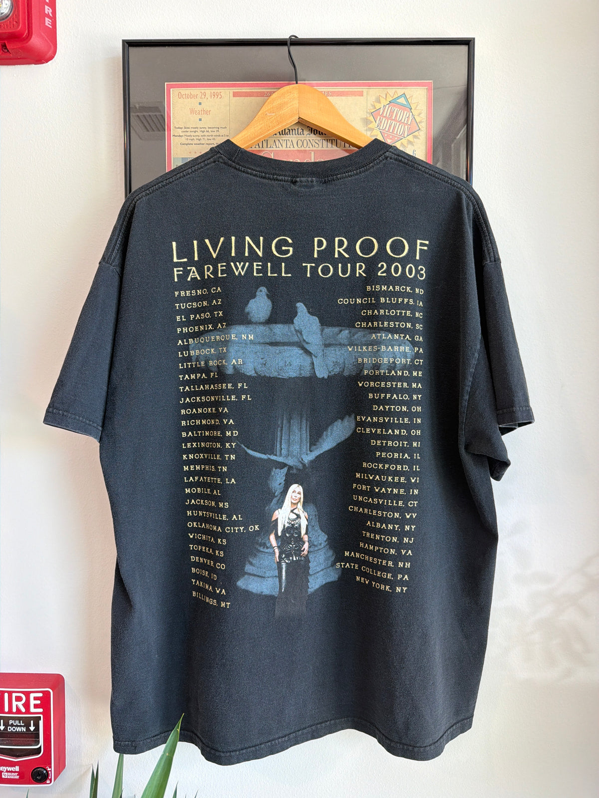 VINTAGE 2003 CHER LIVING PROOF TOUR SHIRT