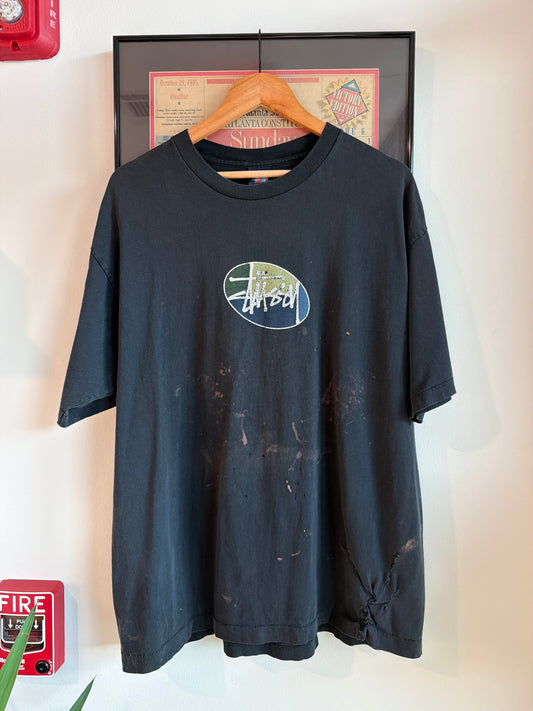 VINTAGE 1990S FADED THRASHED STUSSY SHIRT