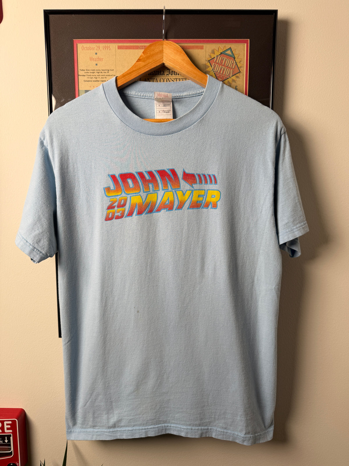 VINTAGE 2003 JOHN MAYER BACK TO THE FUTURE TOUR SHIRT
