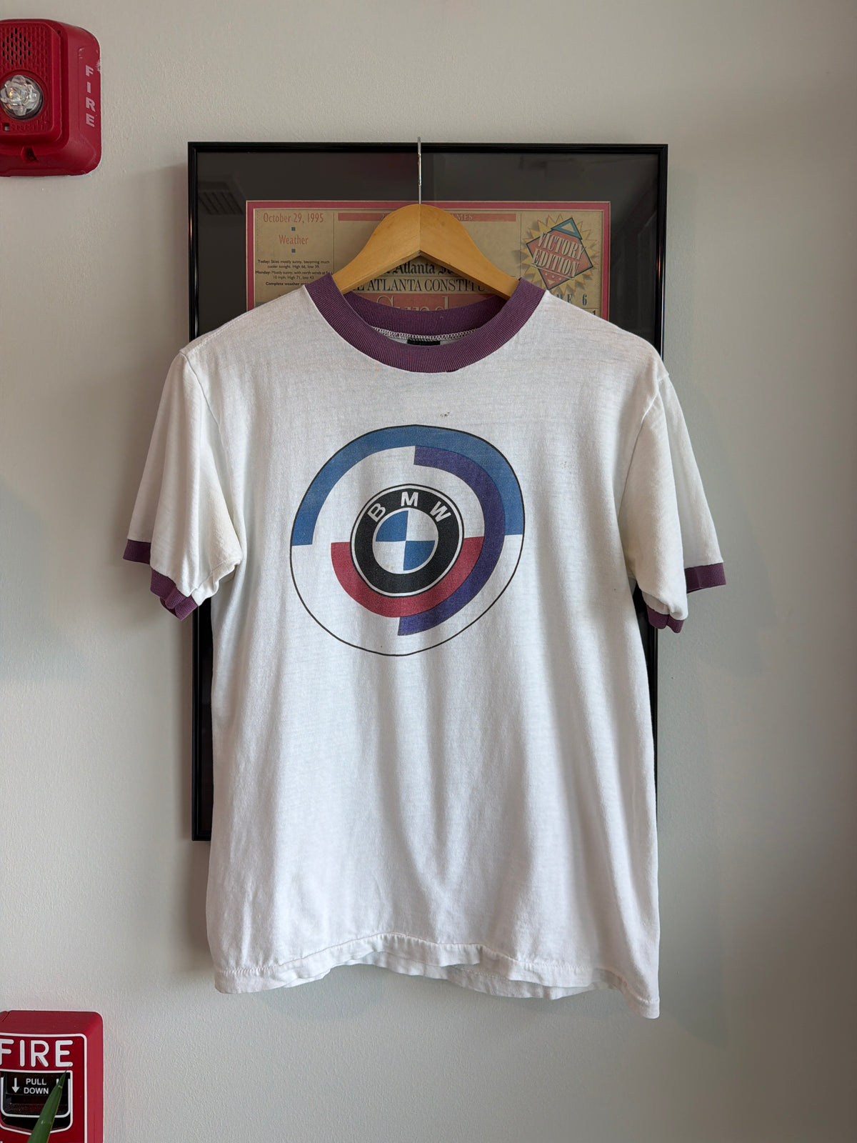 VINTAGE 1980S BMW RINGER SHIRT