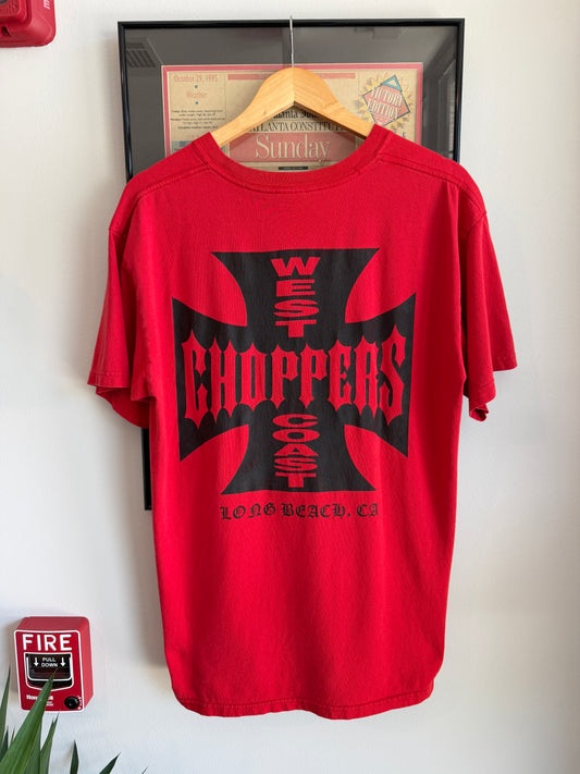VINTAGE 1990S WEST COAST CHOPPERS LOGO SHIRT