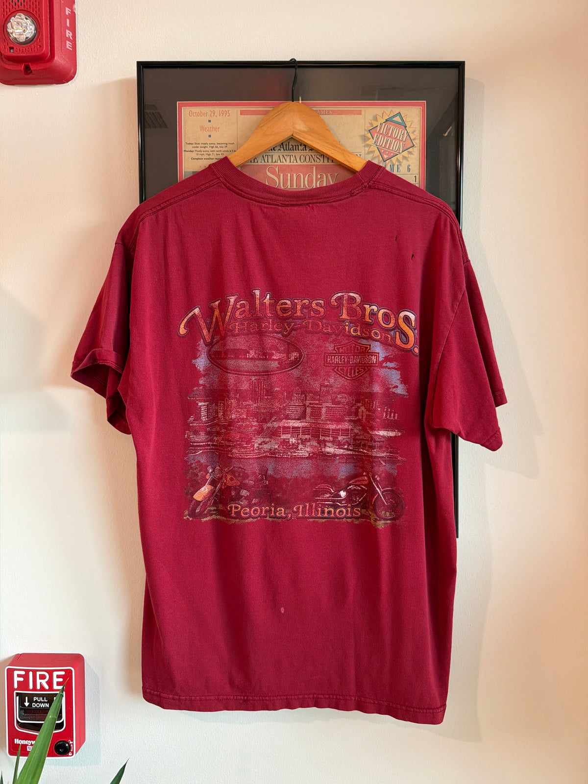 VINTAGE FADED DISTRESSED 2003 HARLEY DAVIDSON ILLINOIS SHIRT