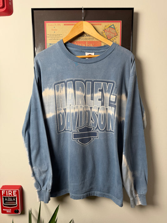 VINTAGE 2004 HARLEY DAVIDSON LONG SLEEVE TIE DYE SHIRT