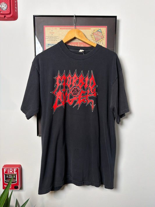 VINTAGE 1990S MORBID ANGELS ABOMINATIONS BAND SHIRT
