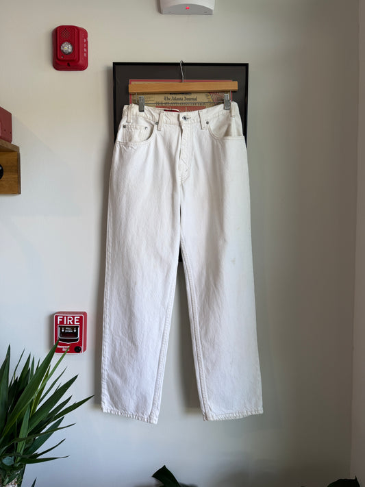VINTAGE 1990S LEVI'S SILVERTAB LOOSE FIT WHITE JEANS